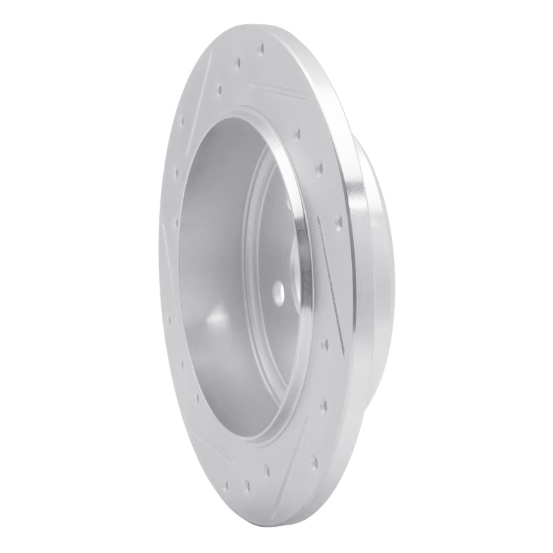 Chrysler PT Cruiser Brake Rotor (1) - Rear Right - R1 Concepts - Drilled & Slotted - Silver - `03-`10